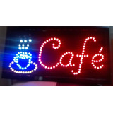 Cartel Led Cafe Abierto Kiosco Bar O La Q` Quieras