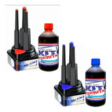 2 Kit 3 Pincéis Metiq P/ Escrever Em Cartaz + 2 Tintas 500ml