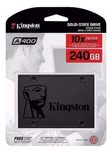 Ssd Kingston 240 Gb Cor Preto Sa400s37/240g