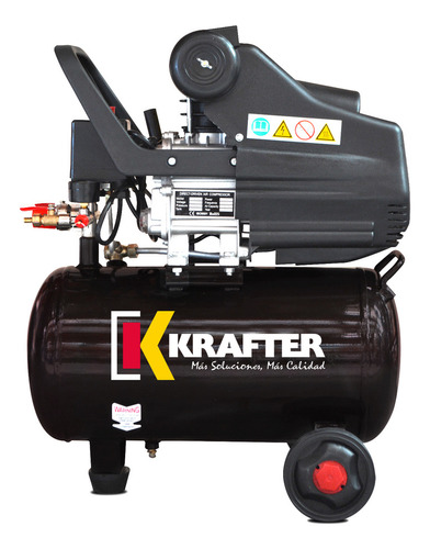 Compresor De Aire Eléctrico Portátil Krafter Ack 24-2.0 Monofásico 24l 2hp 220v 50hz/60hz Negro