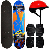 Skate Com Kit De Proteção 24 Polegadas Importway Bw013 Cor Das Rodas Preto