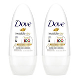 Kit 2 Desodorantes Roll On Dove Invisible Dry Feminino 50ml