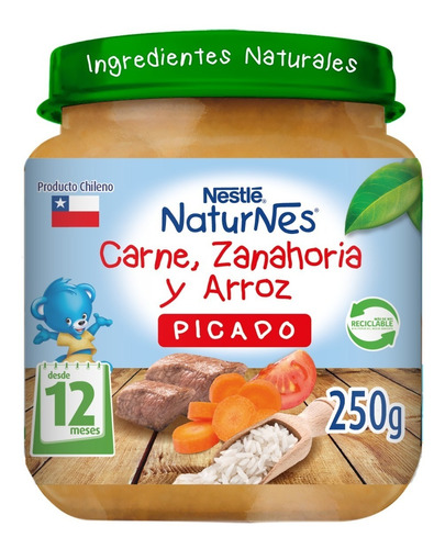 Picado Nestlé® Naturnes® Carne, Zanahoria Y Arroz 250g