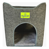 Cubo Tunel Para Gatos Gris Mascan