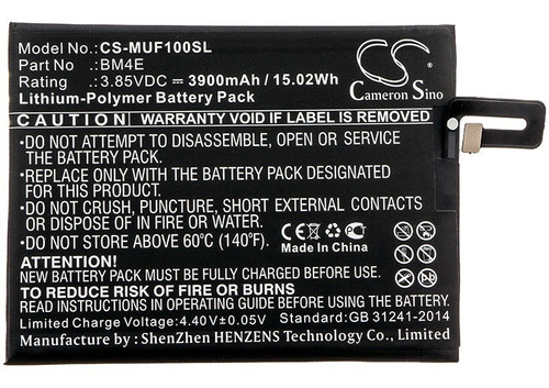 Bateria Para Xiaomi Poco F1 , Muf100 , Bm4e , 3900mah ,3.85v