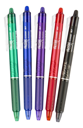 5 Plumas Pilot Frixion Tinta Gel Borrable Térmica Rocketbook