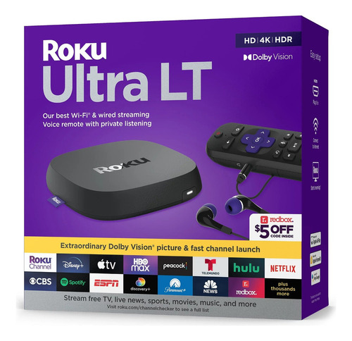 Roku Ultra Lt 4801 Wi Fi 4k Hd 2gb Ram C/control De Voz