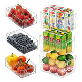 Set De Cajas Organizadoras P/refrigerador/congelador 6 Pzs