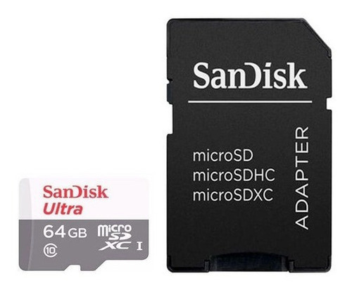 Cartão De Memória Sandisk Sdsqunr-064g-gn3ma  Ultra Com Adap