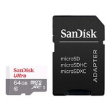 Cartão De Memória Sandisk Sdsqunr-064g-gn3ma  Ultra Com Adap