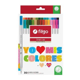 Microfibras Filgo Liner 038 X 30 Colores Clasico Pastel Fluo