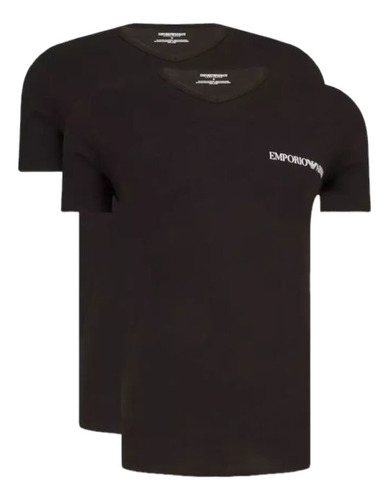 Pack Emporio Armani Camiseta C/2 Gola V Stretch Cotton