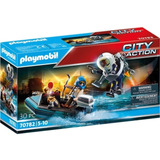 Playmobil Policia Con Mochila Propulsora Persecucion 70782