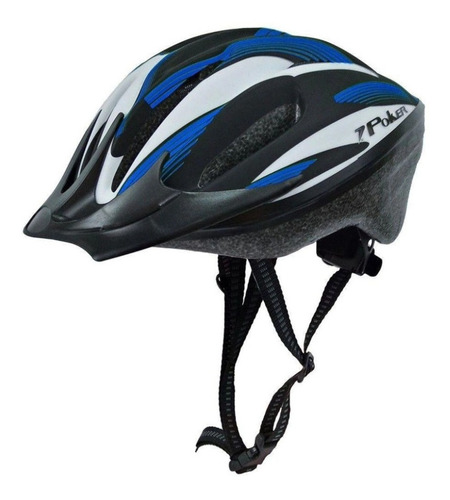 Capacete Bike Poker Out Mold Windstorm Com Led Cor Azul Tamanho M (55 - 58 Cm)