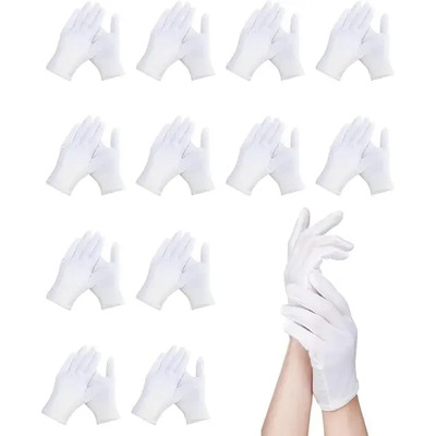 24pz Guantes Blancos De Algodón Para Monedas Joyería Meseros | MercadoLibre