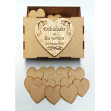 Caja Y Corazones Para Firmas De Madera Mdf