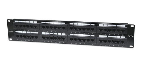 Panel De Parcheo Intellinet 560283 Cat 6 48 Puertos Rack 2u