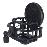 Shock Mount Con Pop Para Microfono Condenser Marca Elefir