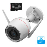 Kit Camara De Seguridad Wifi Ip Exterior Ezviz Sirena +32gb