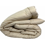 Acolchado Fidelna A25 Lisos 2 1/2 Plazas Diseño Lisa Color Beige Y Beige De 220cm X 230cm