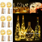 Luces De Botellas De Vino 2m 20led 6pzs Con Baterías Navidad