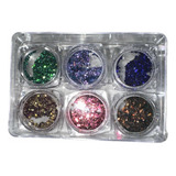 Kit De 6 Sombras Glitter Para Ojos Con Ligero Adhesivo