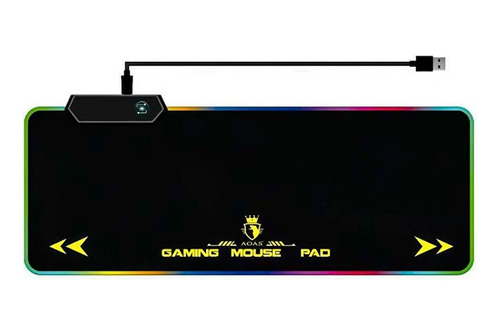 Tapete Pad Mouse Gamer Con Luces Led Rgb Largo Xl 80x30 Cm