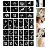 Kit Stencil Adesivo Para Tatuagem De Henna 99 Imag + Brinde