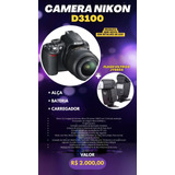  Nikon Kit D3100 +  Lente 18-55mm Vr Dslr Cor  Preto