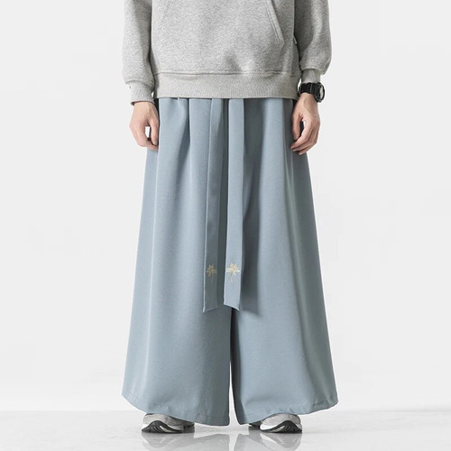 Pantalones De Lino Bordados Para Hombre  Taichí Y Kung-fu