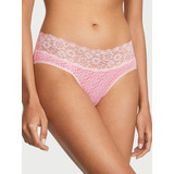 Calcinha Victorias Secret Algodão Renda Hipster Lace Waist 