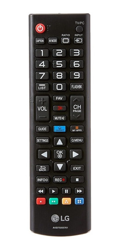 C Remoto LG Smart 3d Akb75055701 P/ Tv 55la6214 Original Nf