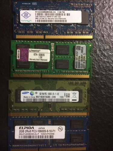 Memoria Ram 1gb 2gb Poco Uso Notebooks