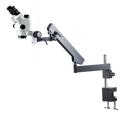 Microscopio Trinocular 3.5x-45x  Barlow,  Iluminador, Brazo