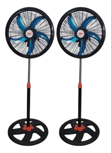 Ventilador X2 5 Aspas Silencioso Rota 360 Grados 100w De Pot