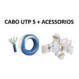 Cabo Rede C/100 Metros 4 Pares Cat5e + 100 Plugs Rj45 Cr1r1