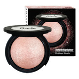 Polvo Iluminador Compacto Baked Highlighter Tono Flirtatious Behaviur Rosado Rude Cosmetics