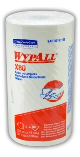 Paños De Limpieza Wypall X80 Rollo 
