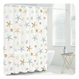 Cortina Baño Lavable 180x180cm Impermeab Dobladillo Con Aros