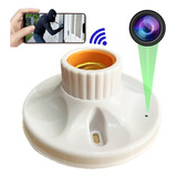 Mini Camara Wifi Espia Socket Foco E27 Fullhd Portalampara Color Blanco