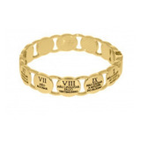 Pulseira Bracelete Dourado 10 Mandamentos Verniz Italiano