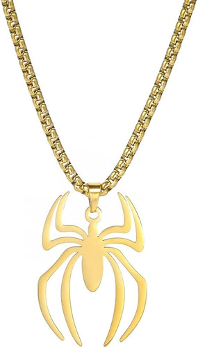 Collar Spiderman De Acero Inoxidable Hombre Araña