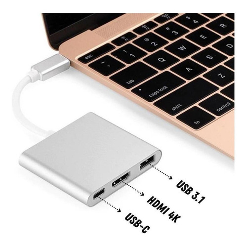 Cabo De Saída Hdmi Para Novos Macbook Air M1 M2 Usb Tipo C