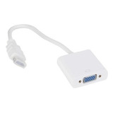 Adaptador Hdmi A Vga Blanco Pc Pantallas Audio Video