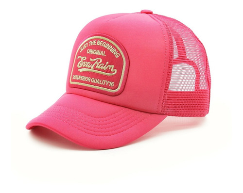 Gorra Bordado Trucker Rosa Fuscia Pastel Eva Rain®