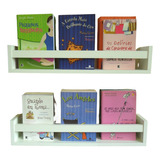 Kit Com 2 Prateleiras Para Livros Infantis 40x10x11,5cm