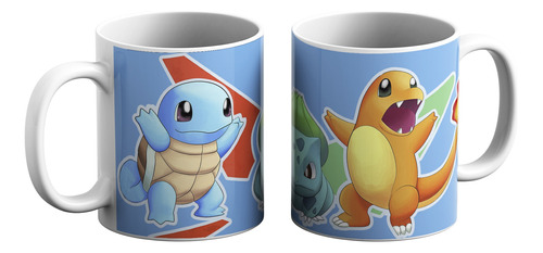 Taza Pokemon Iniciales Charmander Squirtle Bulbasaur