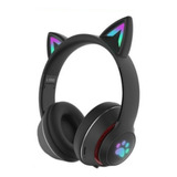 Audífonos Inalámbrico Bluetooth Led Orejas Gato Niñas L550