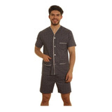 Pijama Hombre Mang Corta Bermuda 100% Algodón Verano Paytity