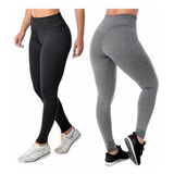 Pack X 2 Calza Tiro Alto Lycra Pantalón